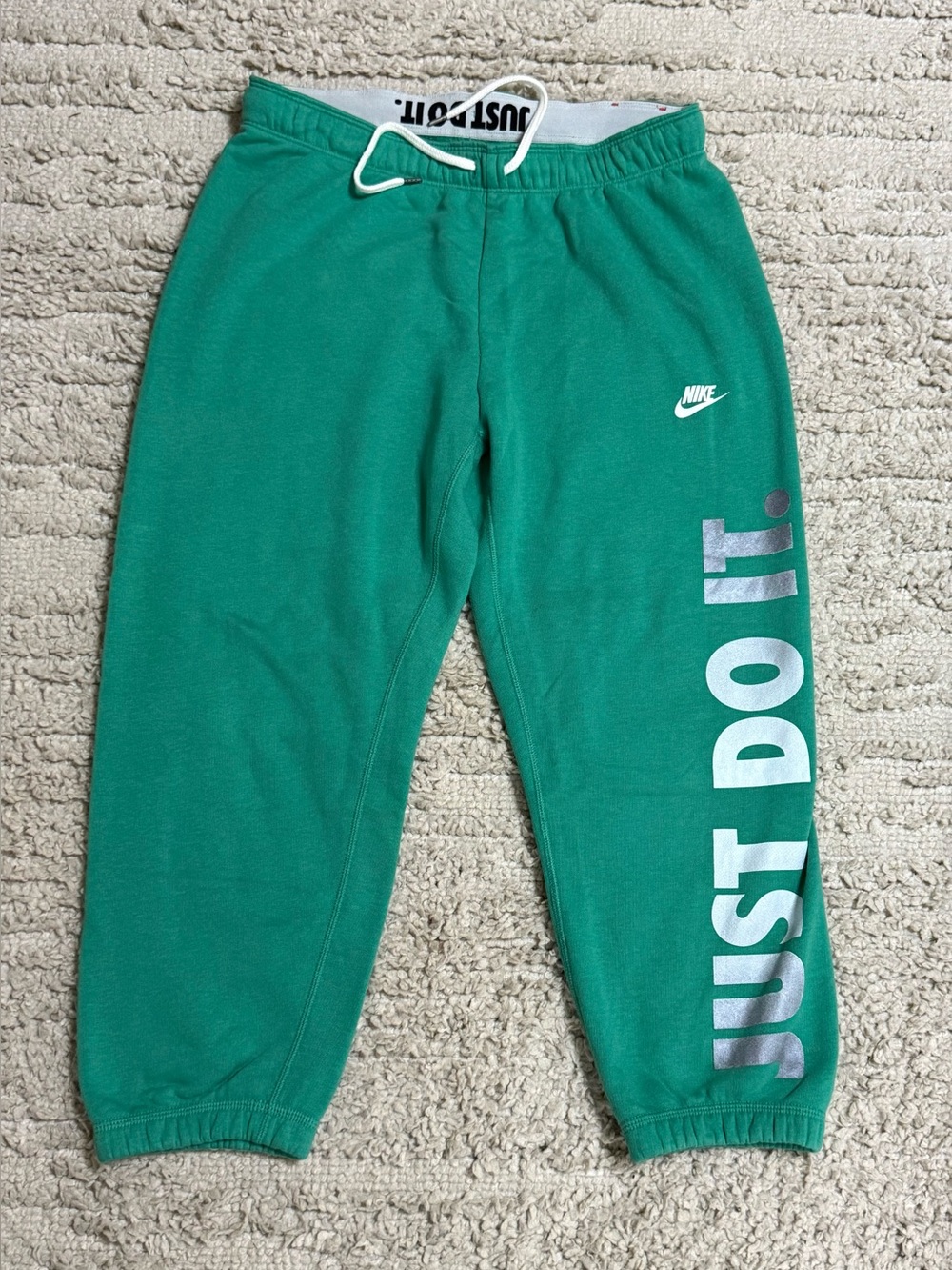 Nike Women's Sportswear Rally "Just Do It" Graphic Fleece Sweatpants size Large